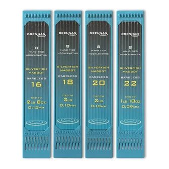 Drennan Hooks To Nylon Silverfish Maggot 18 3 Drennan Hooks To Nylon Silverfish Maggot 18