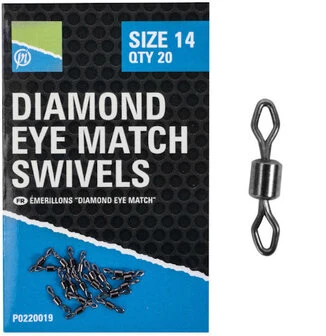 Preston Diamond Eye Match Swivels 3 Preston Diamond Eye Match Swivels