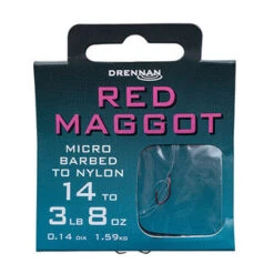 Drennan Red Maggot Hooks To Nylon